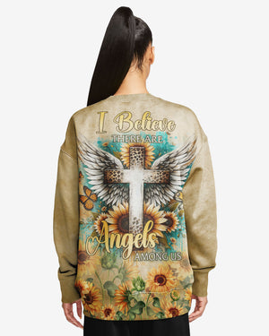 I Believe There Are Angels Among Us All Over Print Sweater