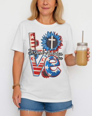 Love Jesus and America Too T-Shirt