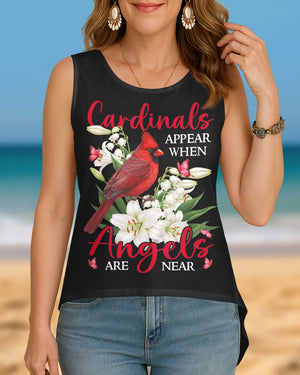 Cardinals Appear When Angels Are Near Cut Out Wrap Back Tank Top