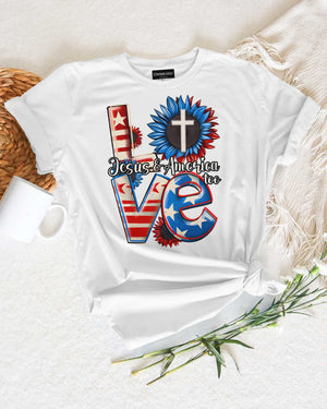 Love Jesus and America Too T-Shirt