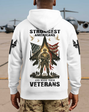 God Took The Strongest Americans All Over Print Hoodie