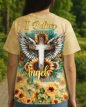 I Believe There Are Angels Among Us All Over Print T-shirt