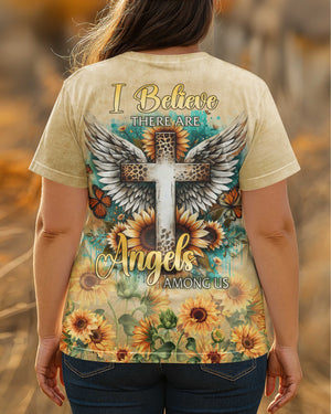 I Believe There Are Angels Among Us All Over Print T-shirt
