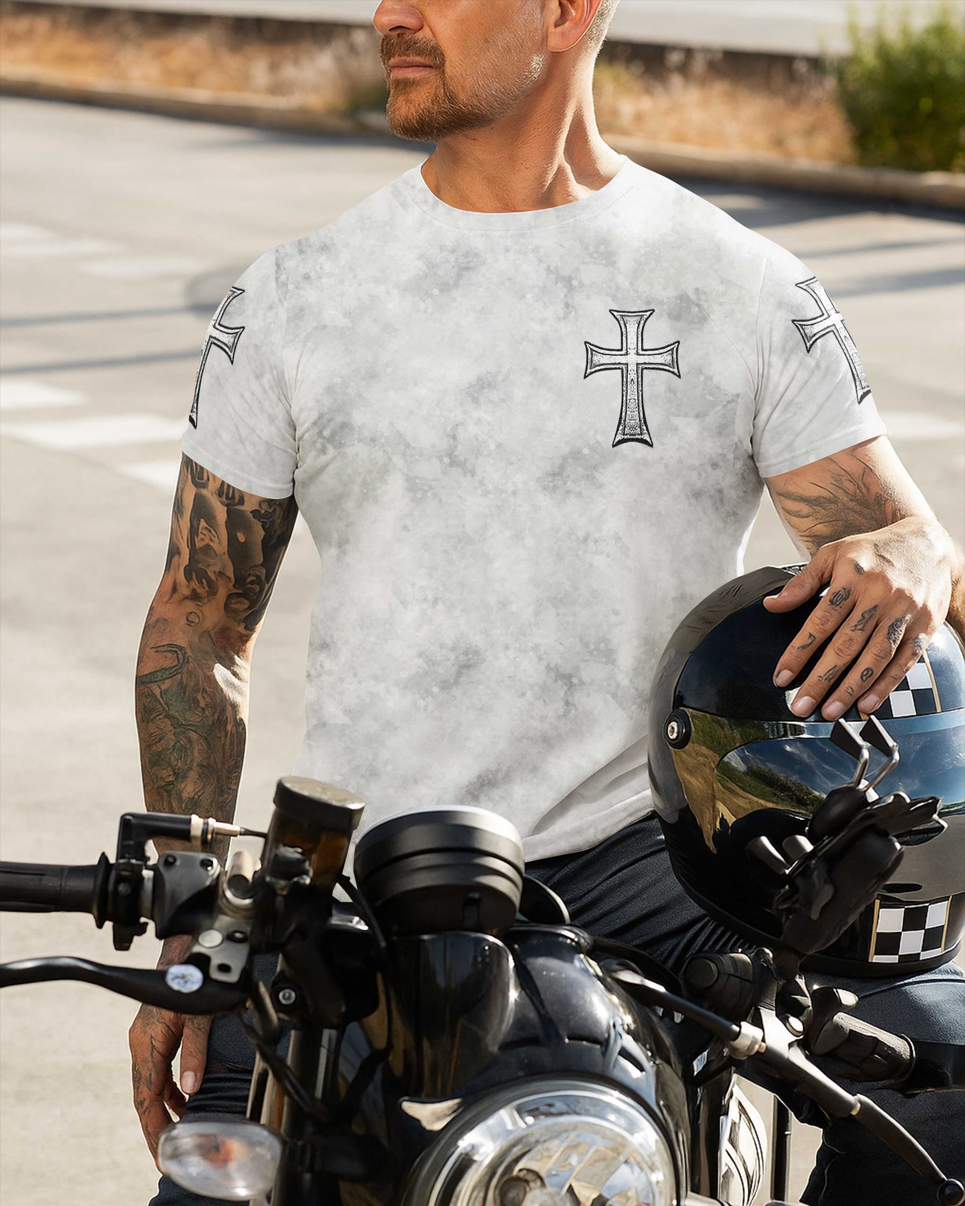 Two Wheels One Cross Eternal Freedom T-Shirt