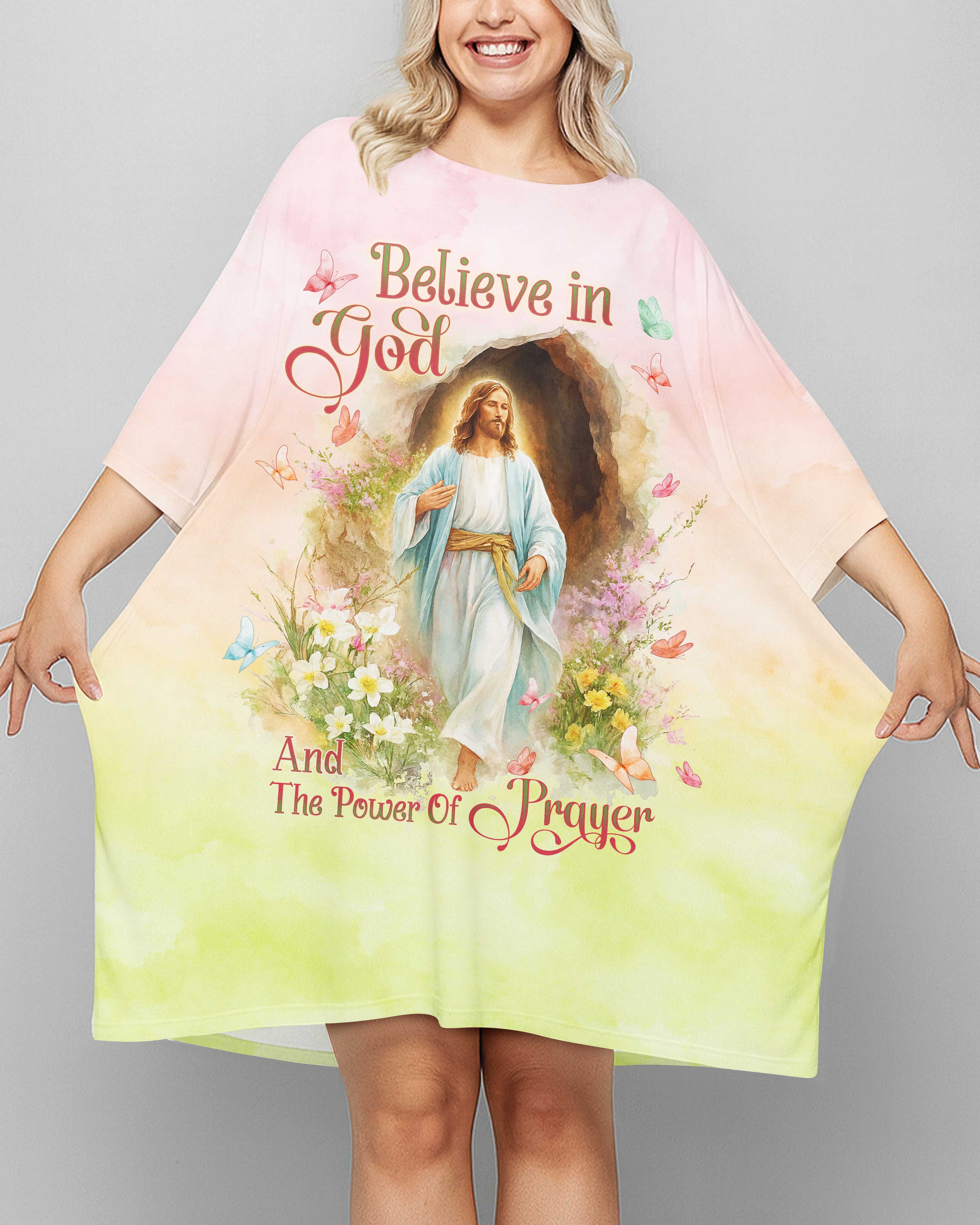 Believe In God All Over Print Sleep Tee
