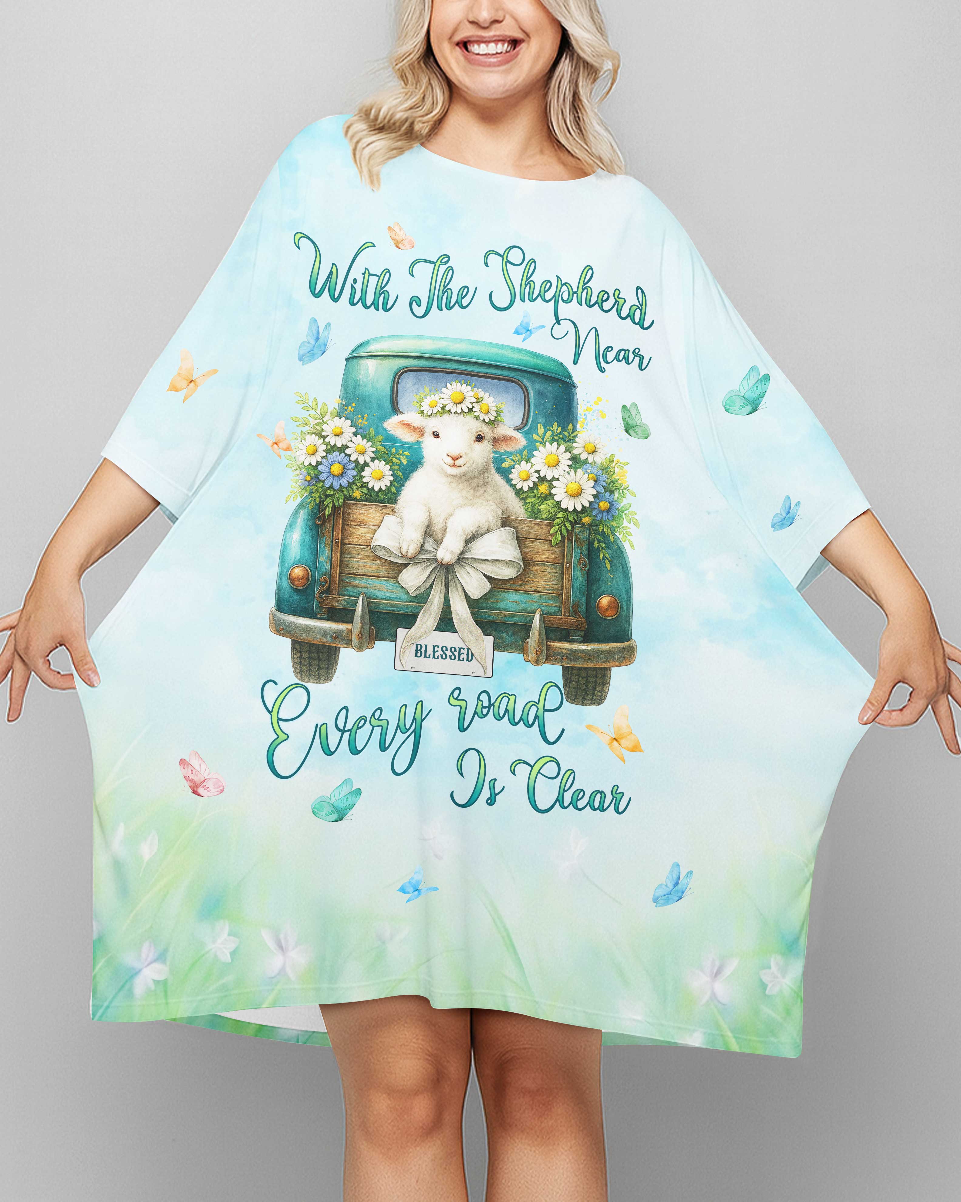 With The Shepherd Near All Over Print Sleep Tee