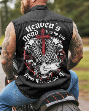 Heaven's Road For Sleevesless Denim Shirt