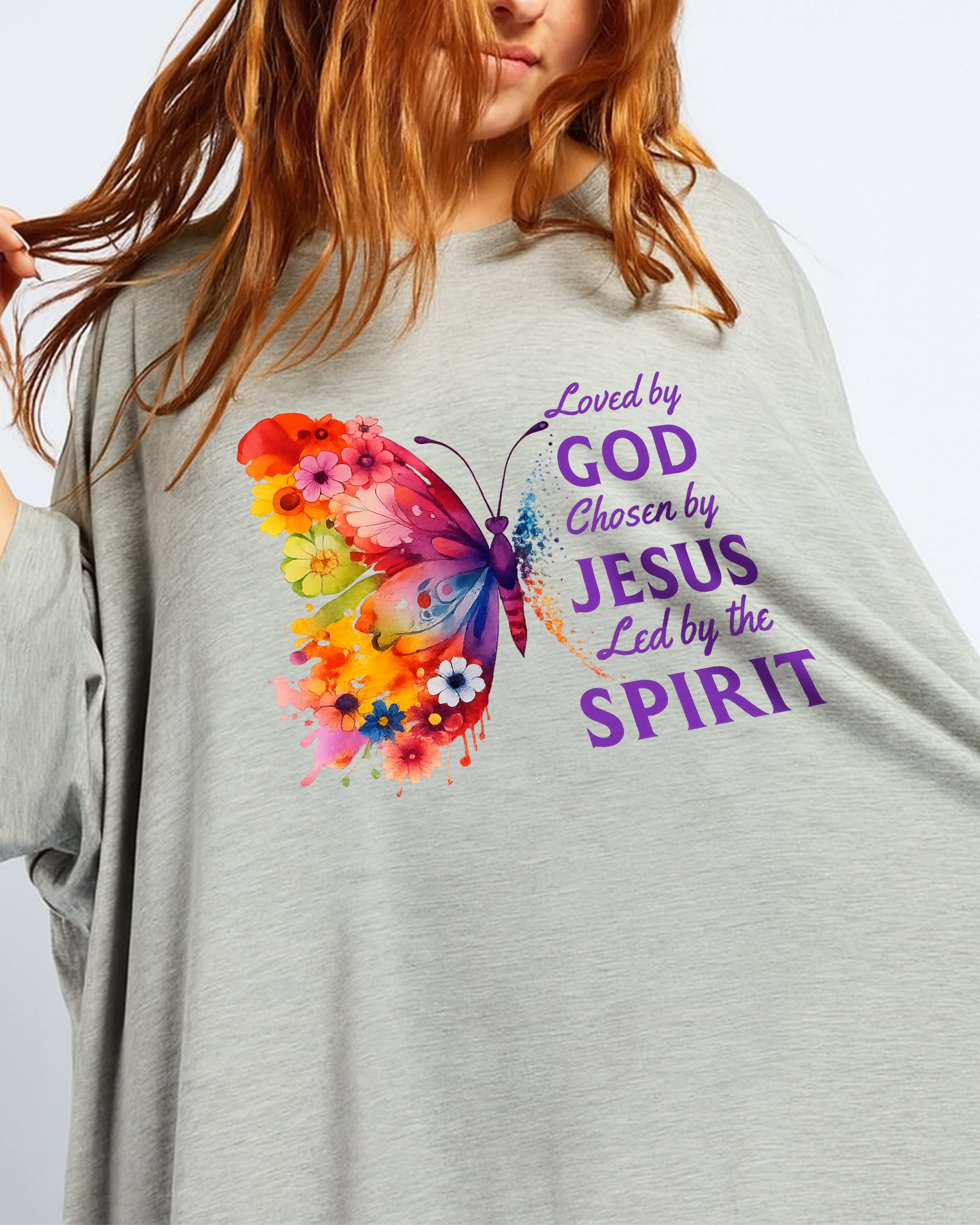 Loved By God Chosen By Jesus All Over Print Sleep Tee