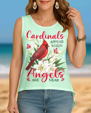 Cardinals Appear When Angels Are Near Cut Out Wrap Back Tank Top