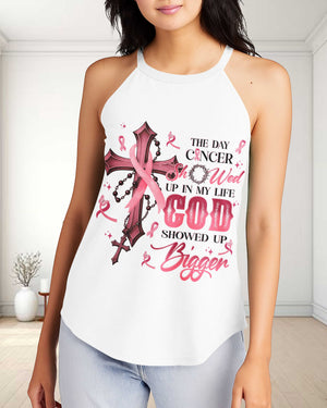 The Day Cancer Showed Up Rocker Tank Top