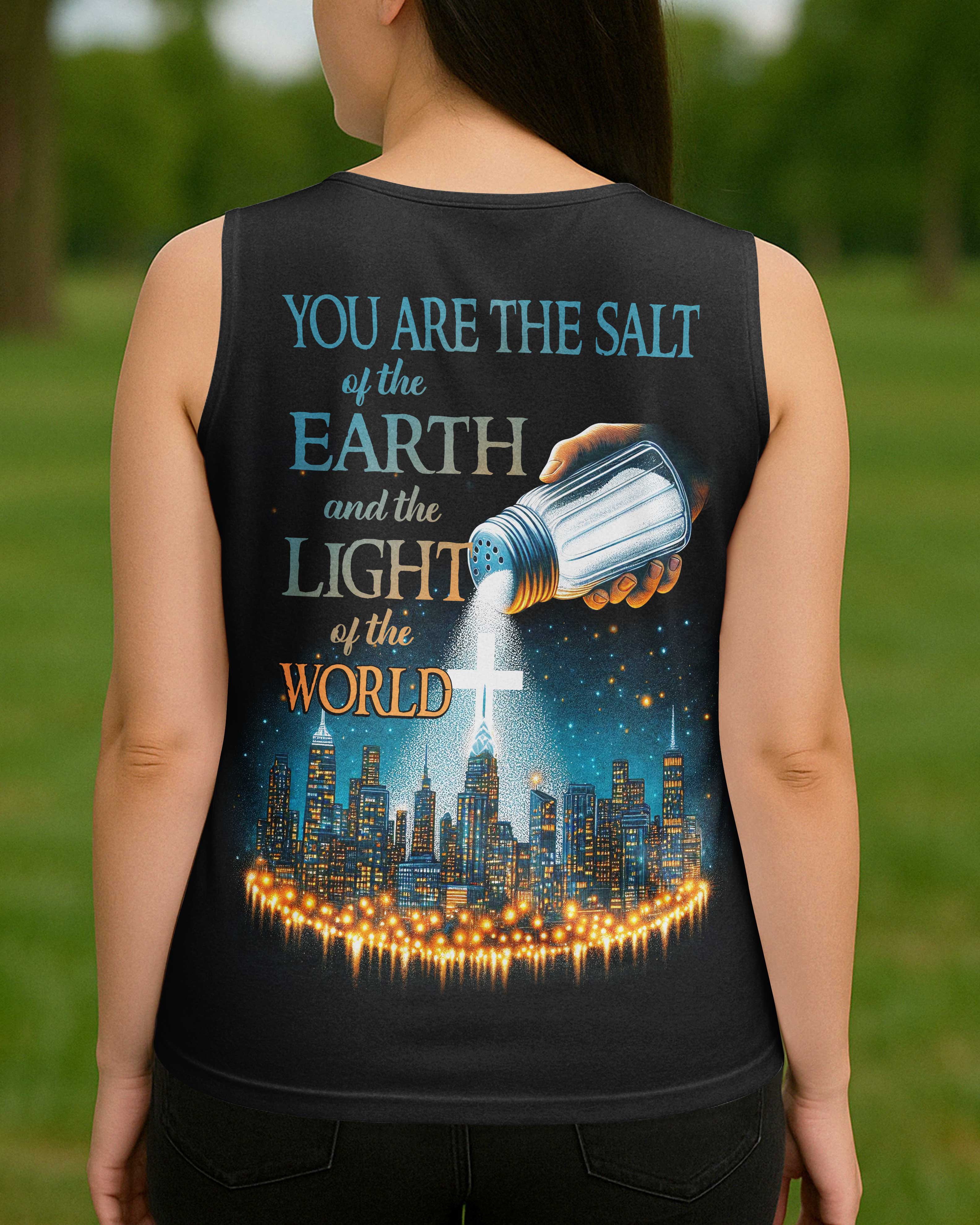 You Are The Salt Of The Earth And The Light Of The World All Over Print V-neck Tank Top