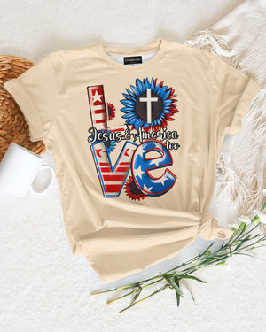 Love Jesus and America Too T-Shirt