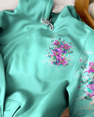 Blessed By God Loved By Jesus Cross Lilies Women's All Over Print Shirt - Tlnt1009253