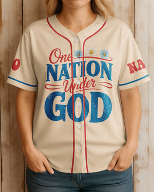 One Nation Under God All Over Print Custom Jersey