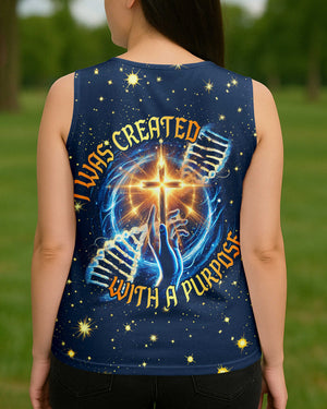 I Was Created With A Purpose All Over Print V-neck Tank Top