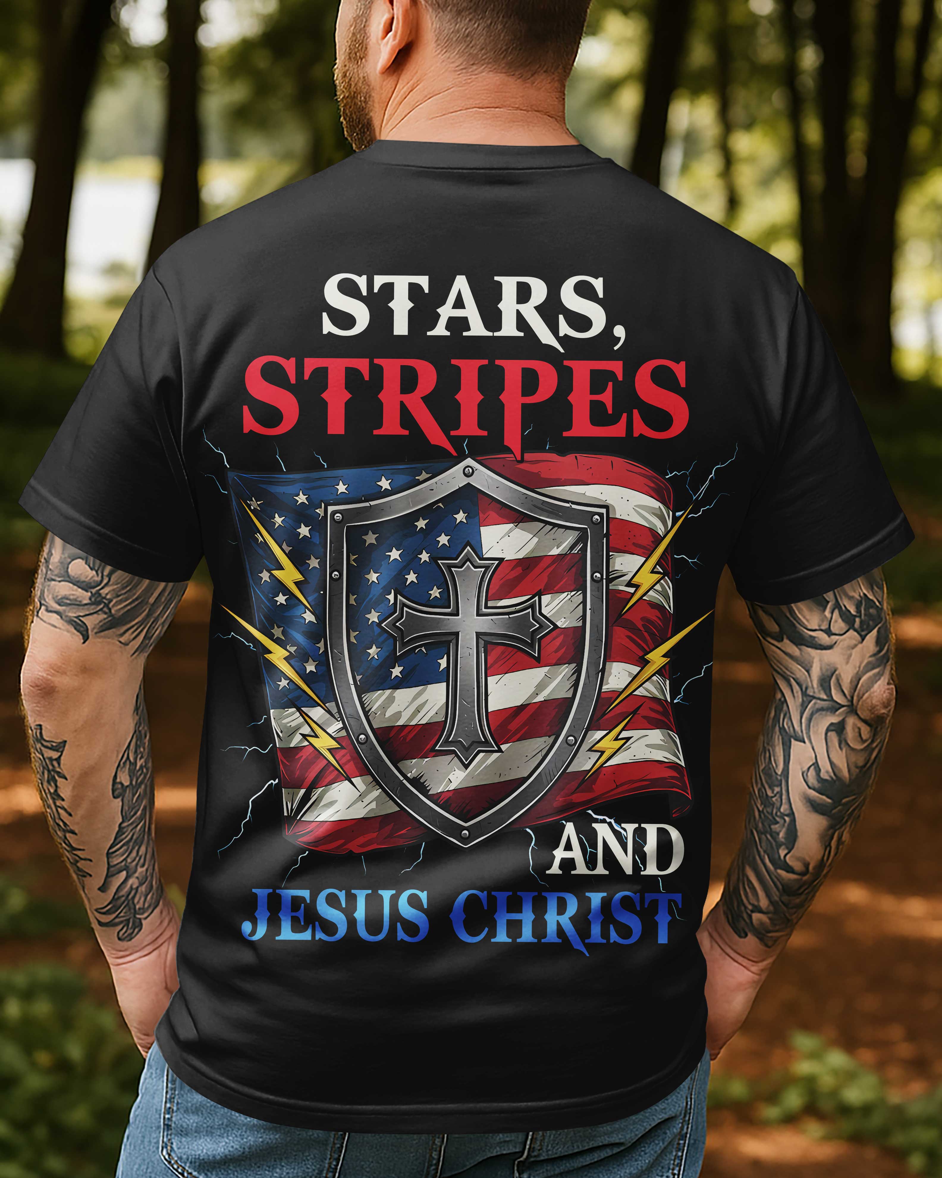 Stars. Stripes and Jesus Christ T-shirt