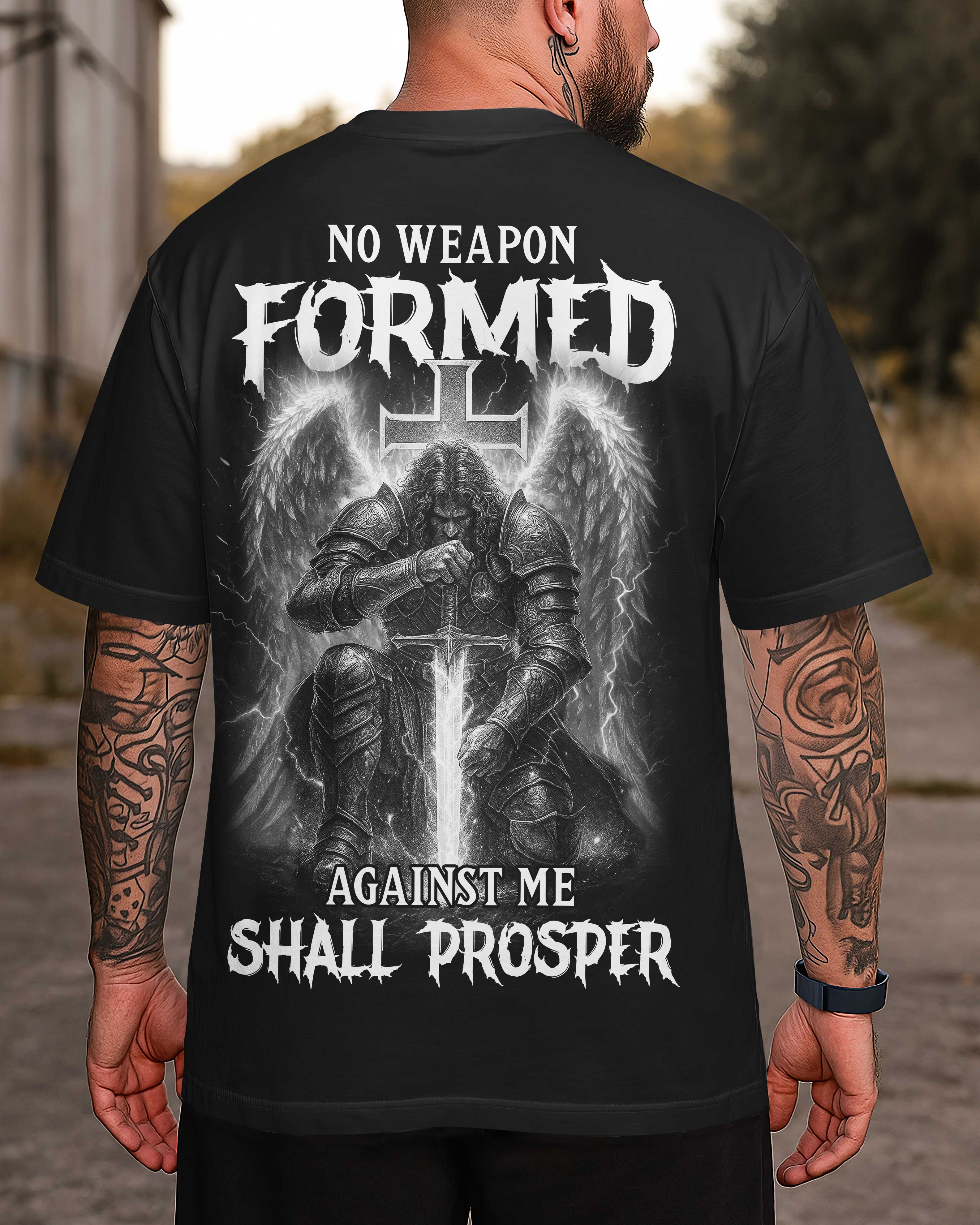No Weapon Formed Against Me Shall Prosper All Over Print T-Shirt