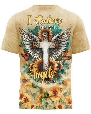 I Believe There Are Angels Among Us All Over Print T-shirt