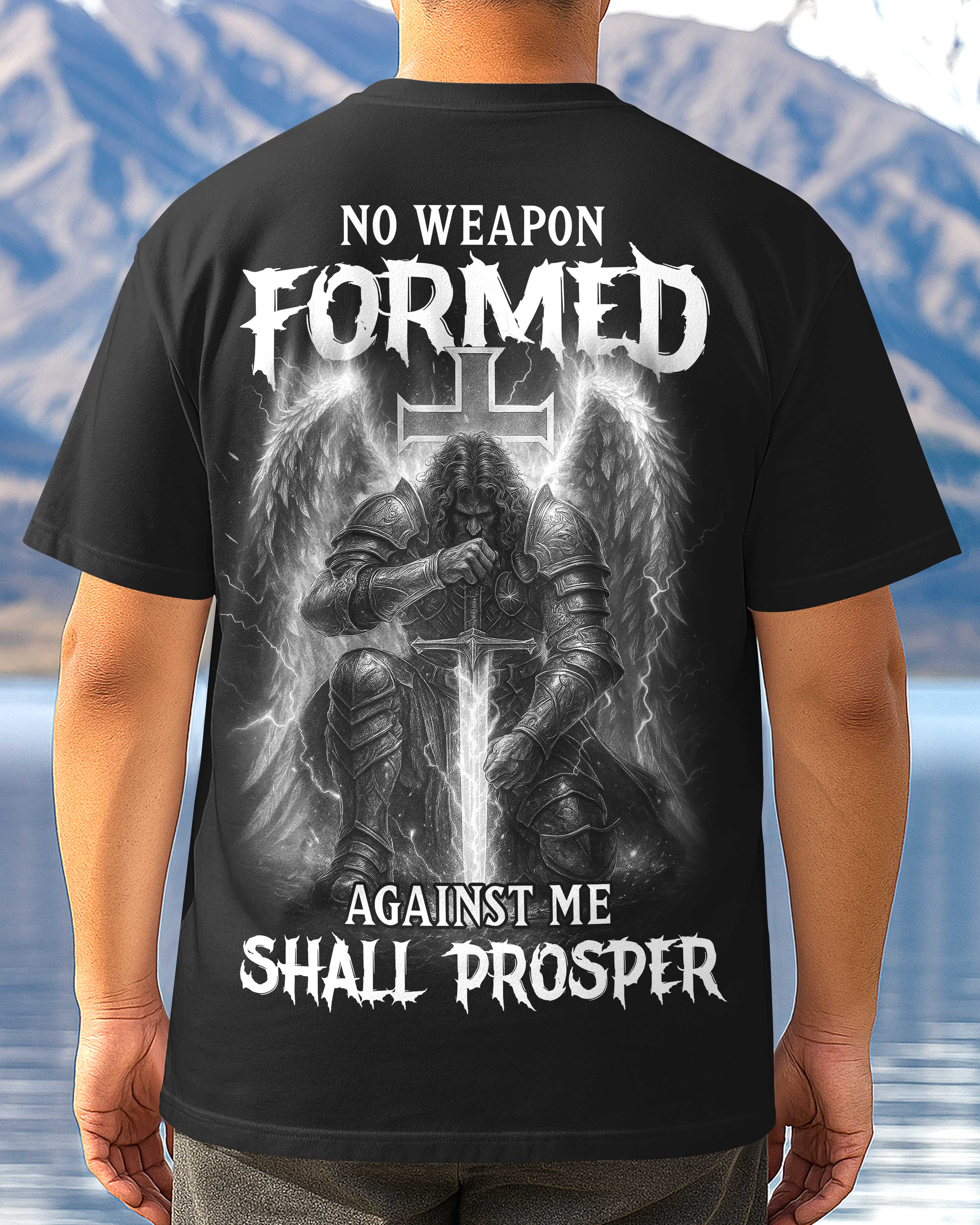 No Weapon Formed Against Me Shall Prosper All Over Print T-Shirt