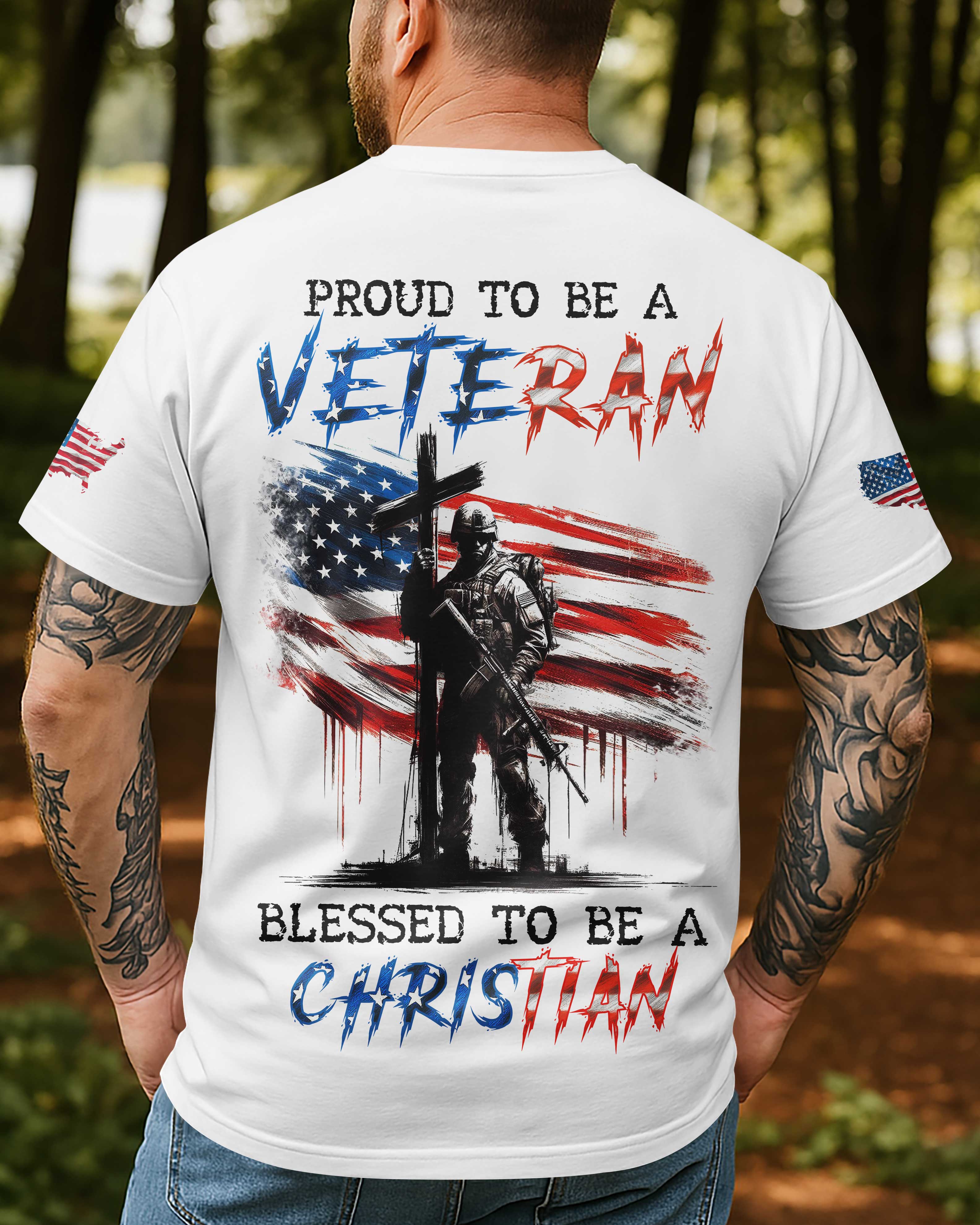 Proud To Be A Veteran All Over Print T-Shirt