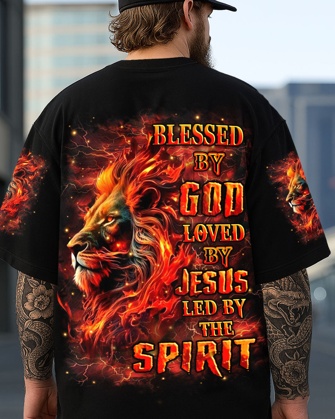 Blessed By God Loved By Jesus Lion Men's All Over Print Shirt - Yhhn2008254
