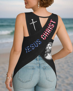 God Shed His Grace On Thee Cut Out Wrap Back Tank Top