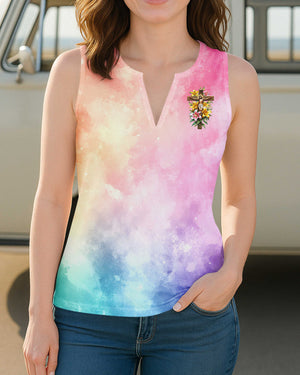 I Am Fearfully And Wonderfully Made All Over Print V-neck Tank Top