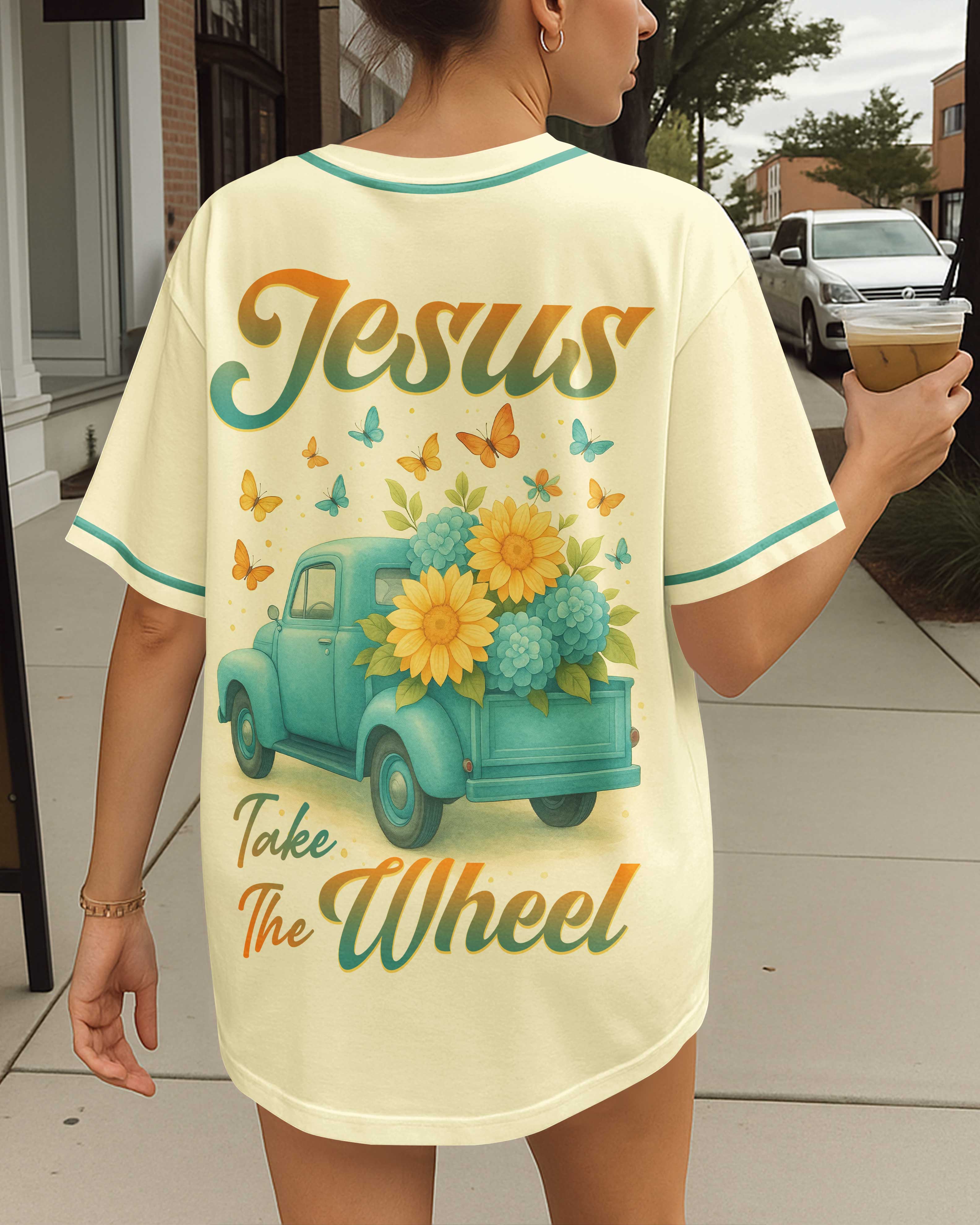 Jesus Take The Wheel All Over Print Jersey