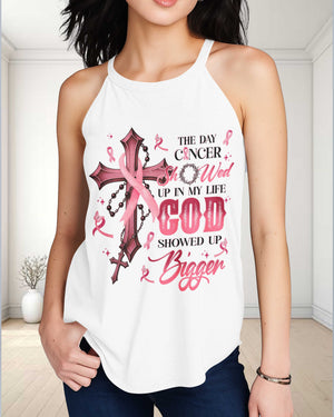 The Day Cancer Showed Up Rocker Tank Top