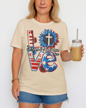 Love Jesus and America Too T-Shirt