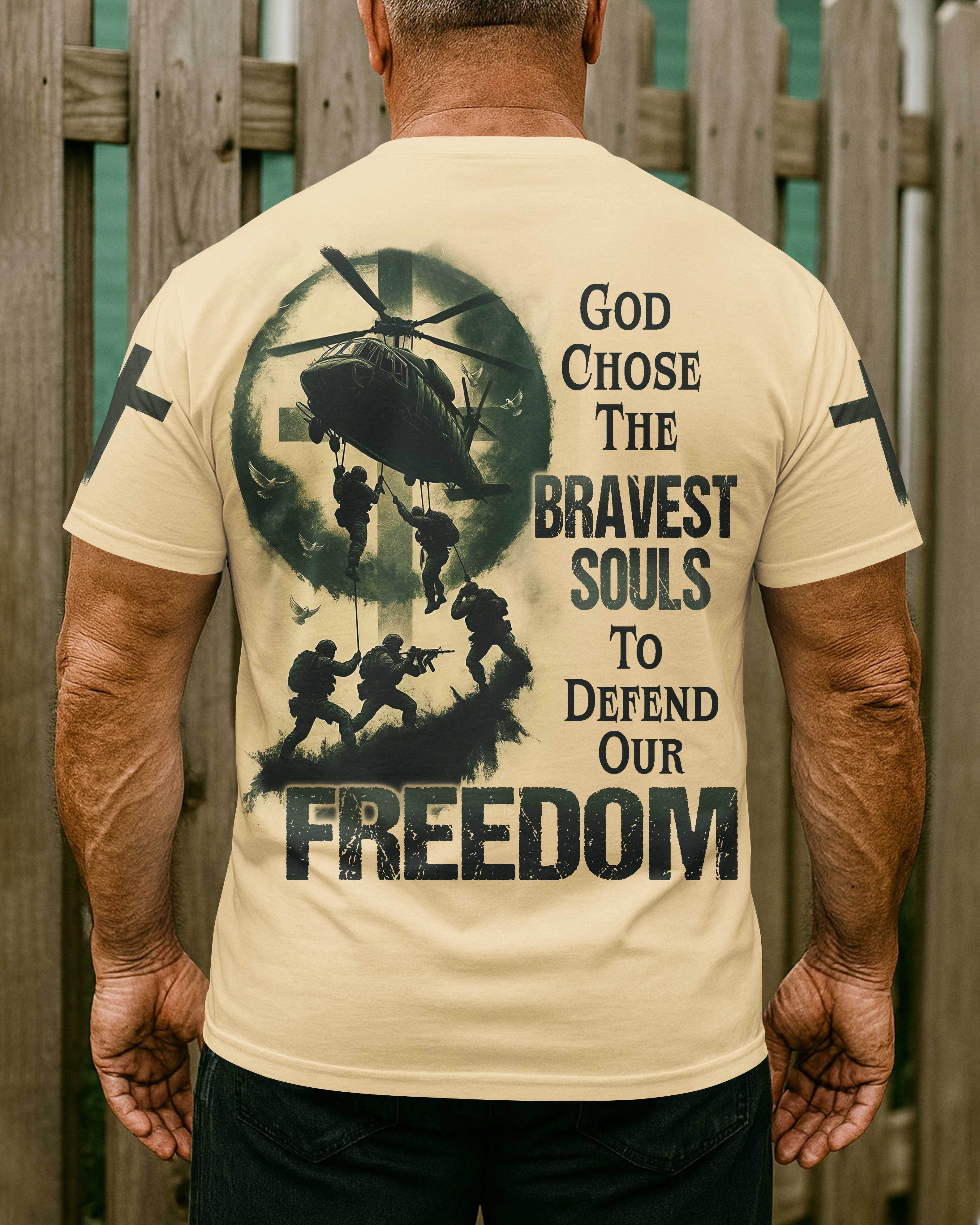 God Chose The Bravest Souls To Defend Our Freedom T-Shirt
