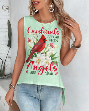 Cardinals Appear When Angels Are Near Cut Out Wrap Back Tank Top