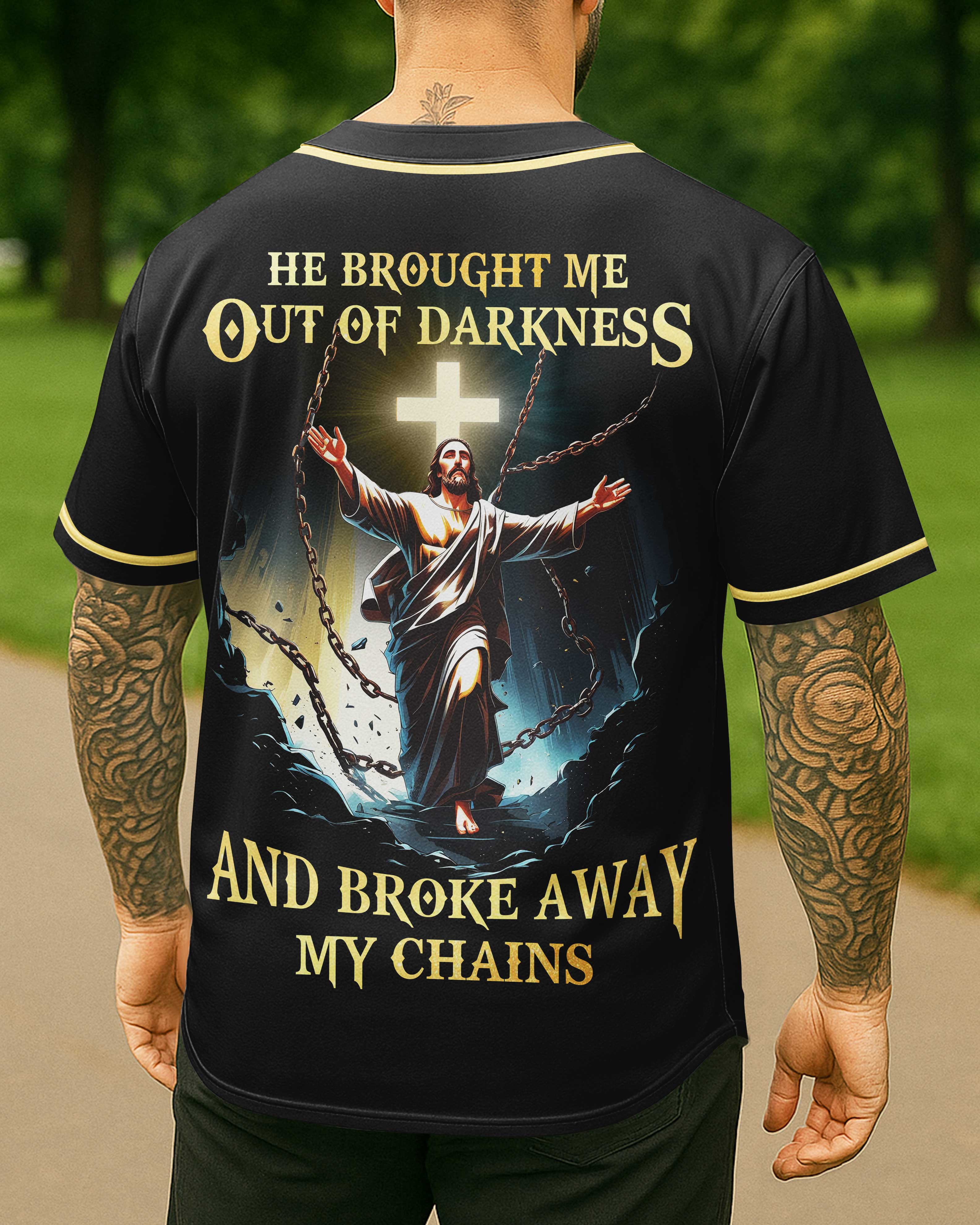 He Brought Me Out Of Darkness All Over Print Jersey