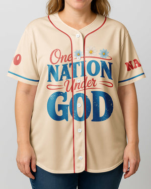 One Nation Under God All Over Print Custom Jersey