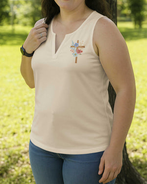 Stars Stripes And Jesus Christ All Over Print V-neck Tank Top