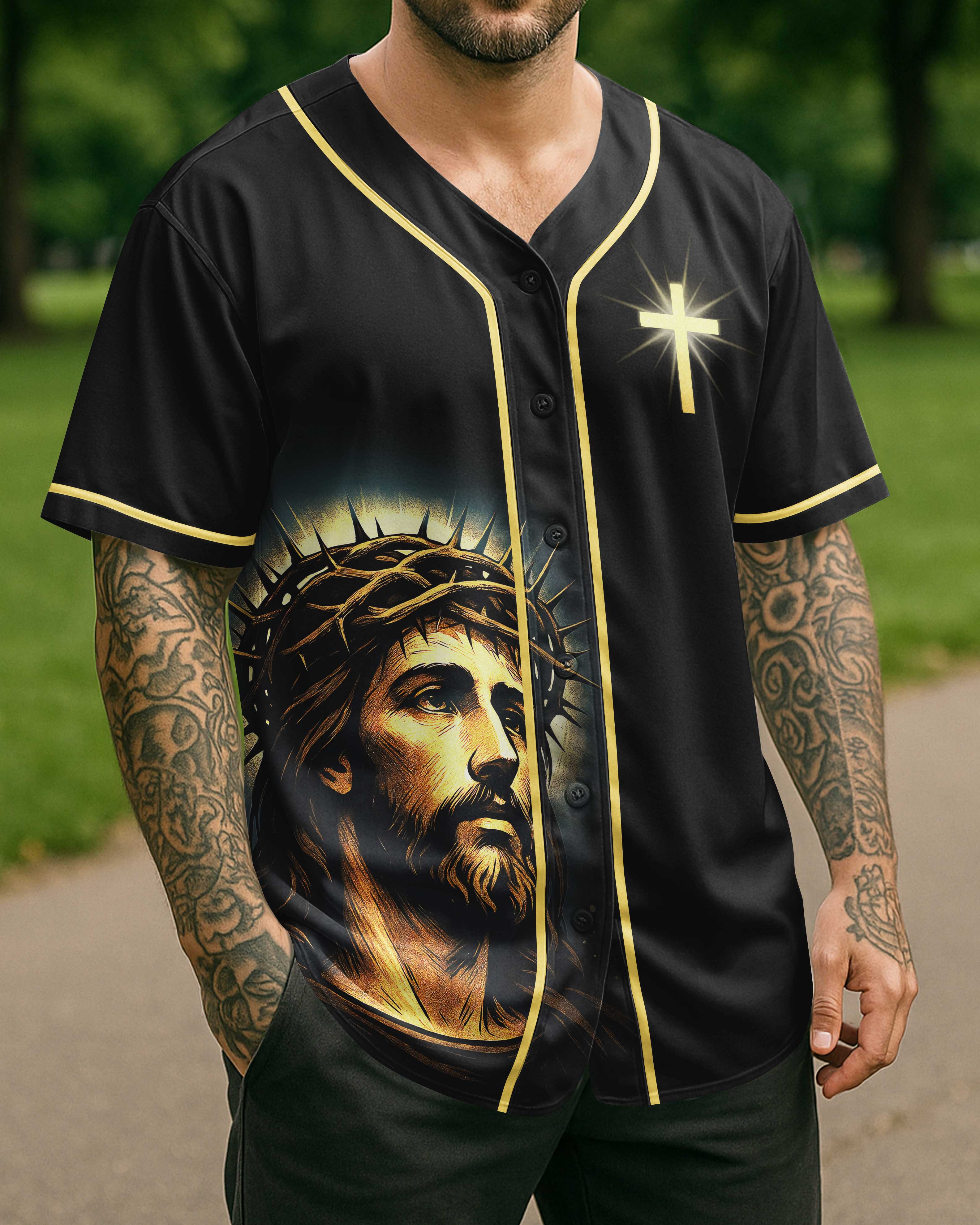 He Brought Me Out Of Darkness All Over Print Jersey