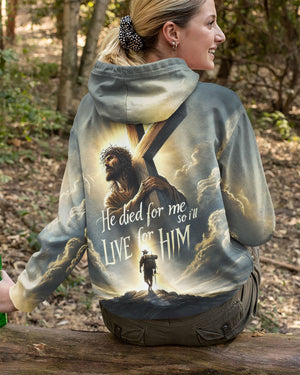 He Died For Me So I'll Live For Him All Over Print V-neck Tank Top