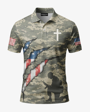 Protected By God All Over Print Polo