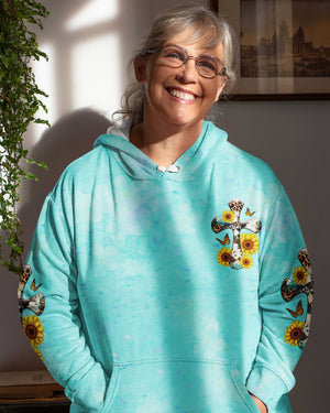 God Gifted Me Two Titles Mom And Grandma All Over Print Hoodie
