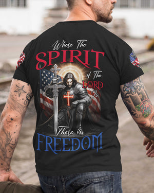 Where The Spirit of The Lord Is All Over Print T-Shirt