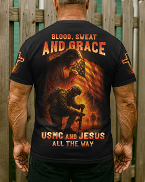 Blood, Sweat and Grace All Over Print T-Shirt