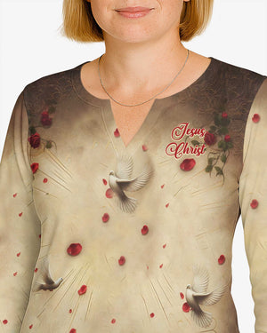 I Have Found The One Whom My Soul Loves All Over Print V-neck Long Sleeves Shirt