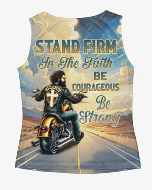 Stand Firm In The Faith Be Courageous Be Strong All Over Print V-neck Tank Top
