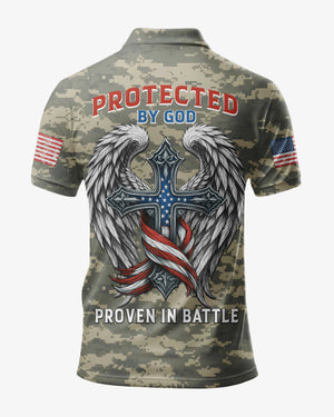 Protected By God All Over Print Polo