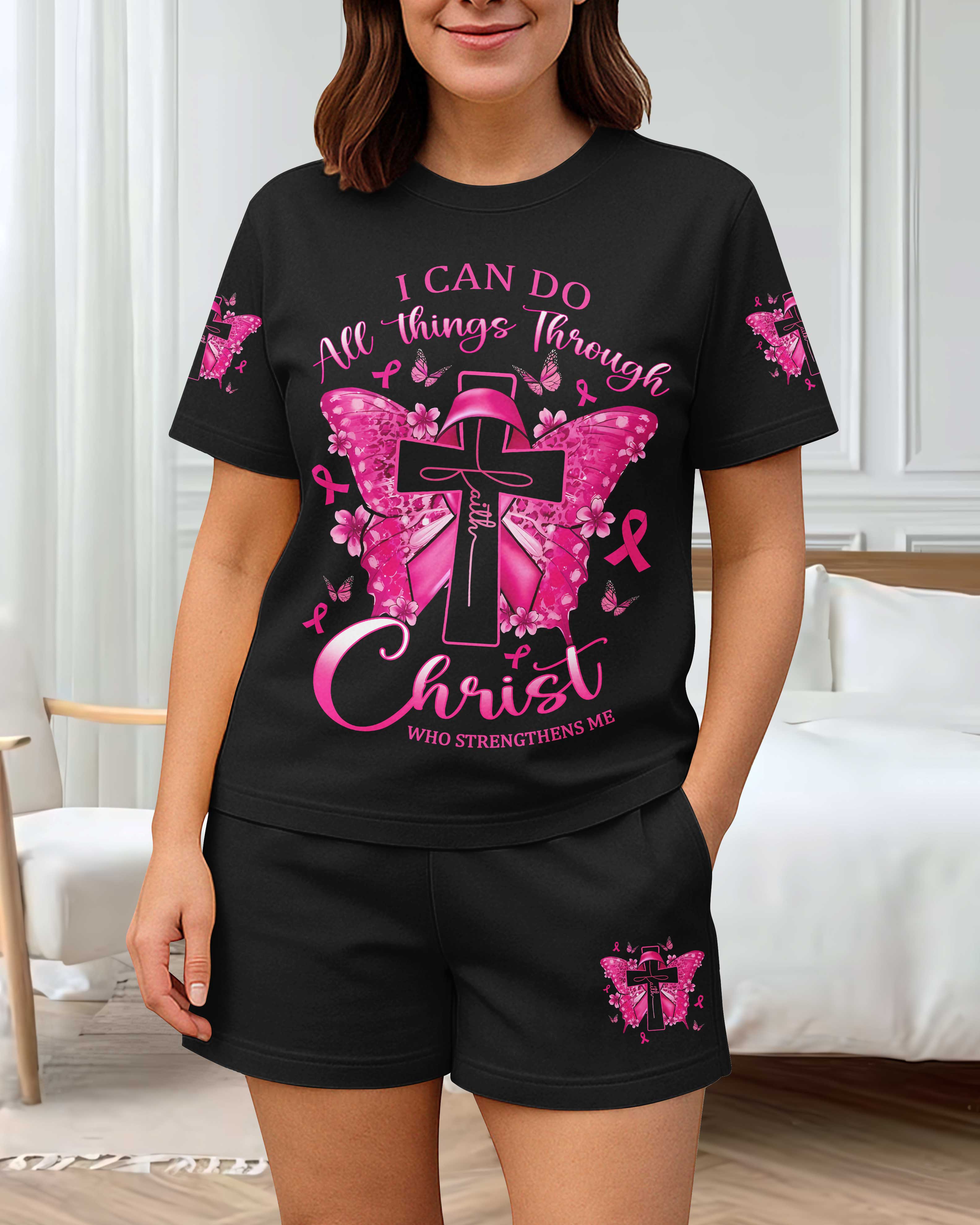 Christ Who Strengthens Me All Over Print Summer Set