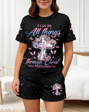 I Can Do All Things Through Christ All Over Print Summer Set