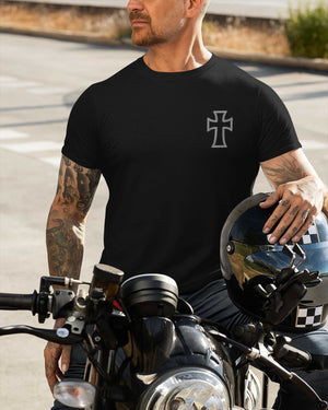 He Died For Me Now I Ride For Him All Over Print T-Shirt