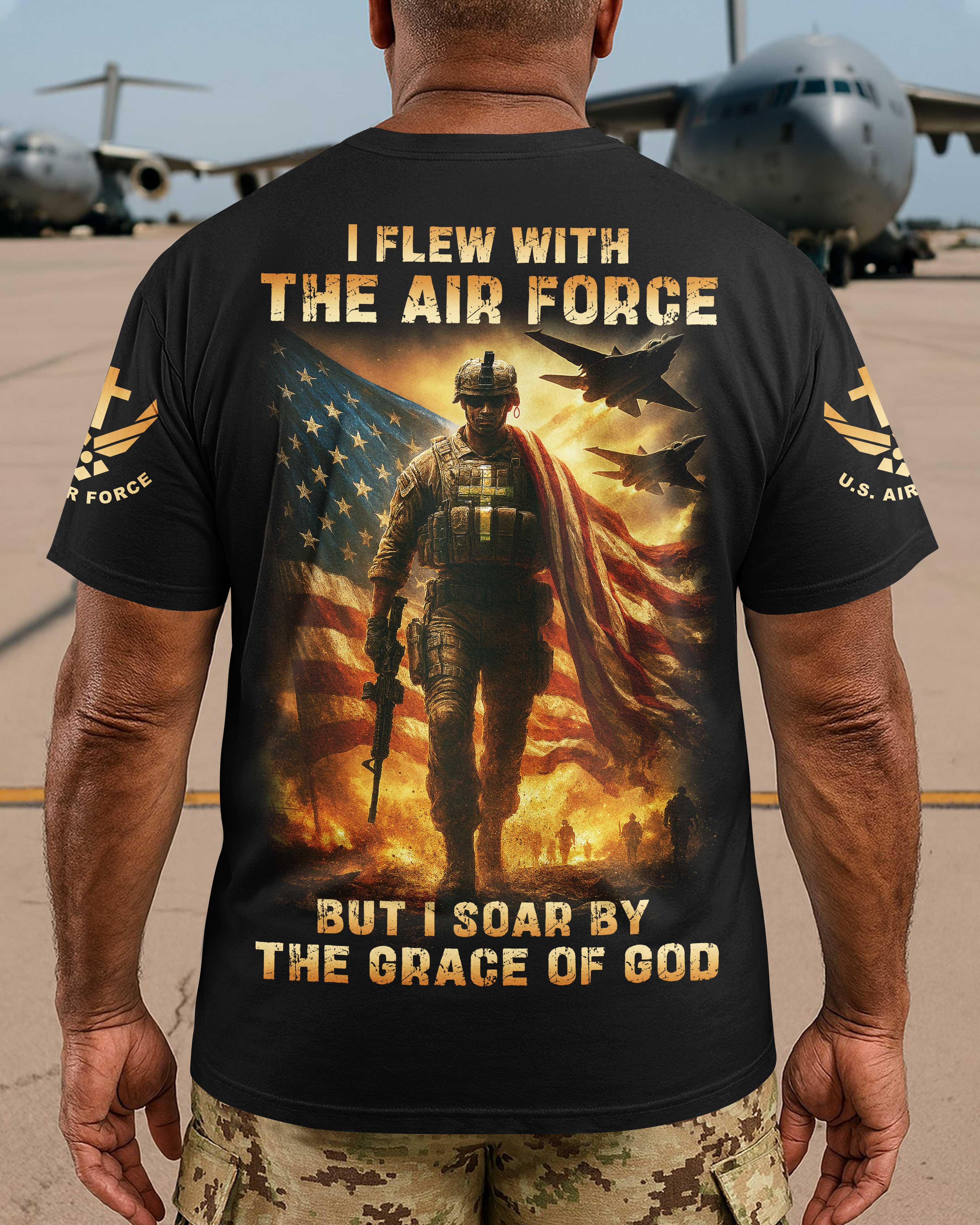 I Flew With The Air Force All Over Print T-Shirt