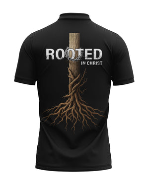 Rooted In Christ All Over Print Polo Shirt