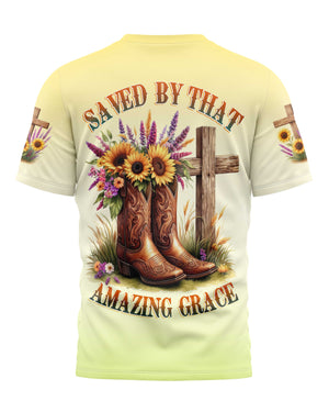 Saved By That Amazing Grace All Over Print Shirt